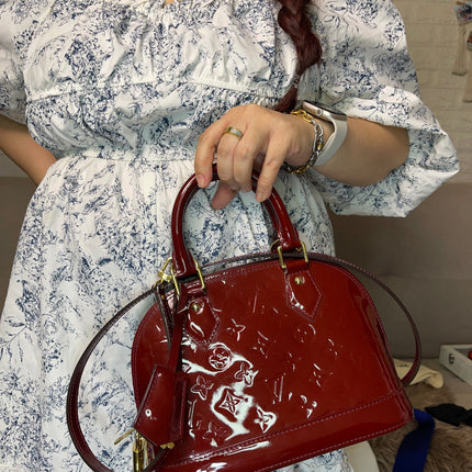 Preloved Louis Vuitton Vernis Alma BB – Red