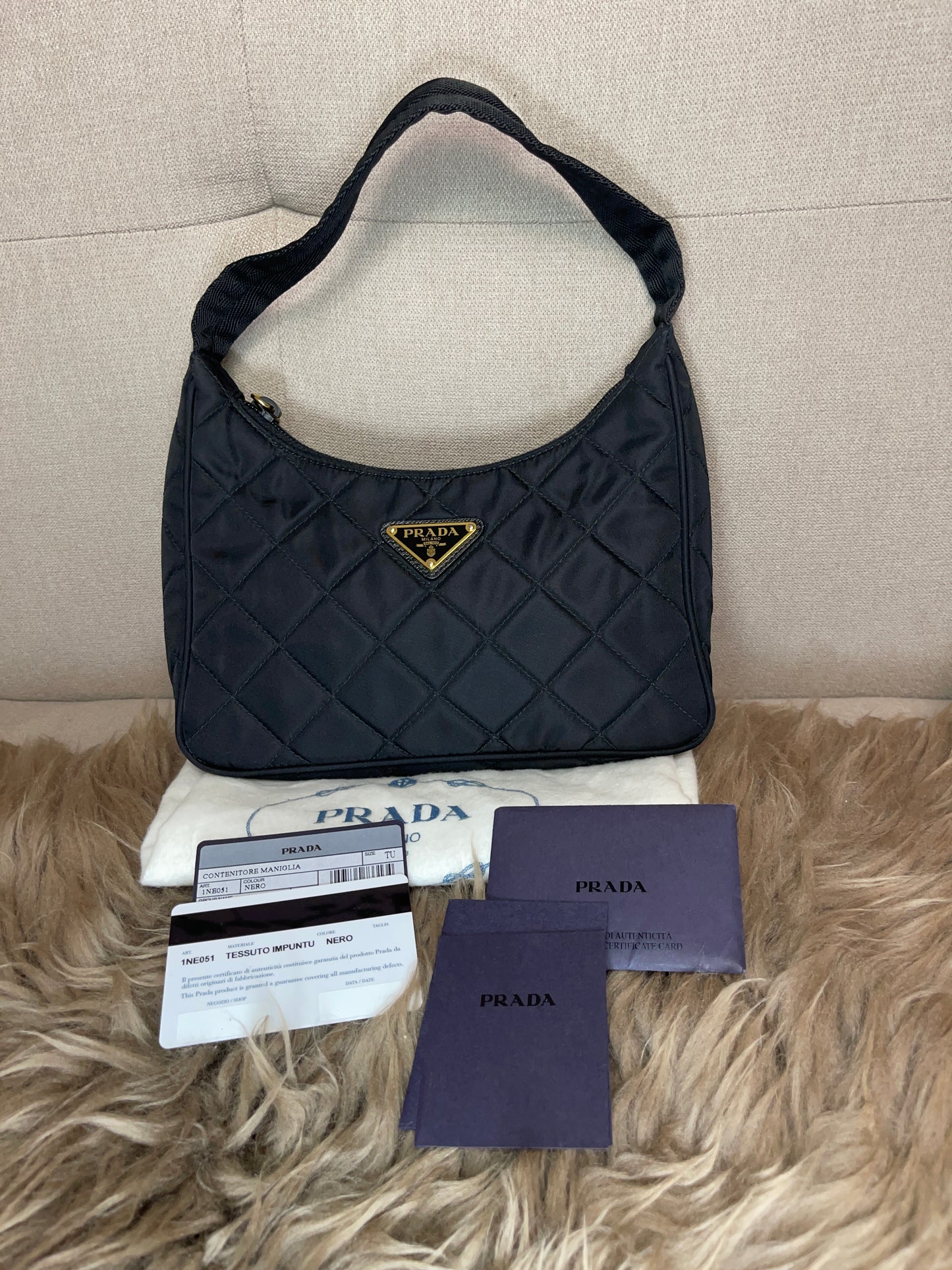 BIG DROP!! Preloved Prada Re-Edition Quilted Nylon Bag – Black