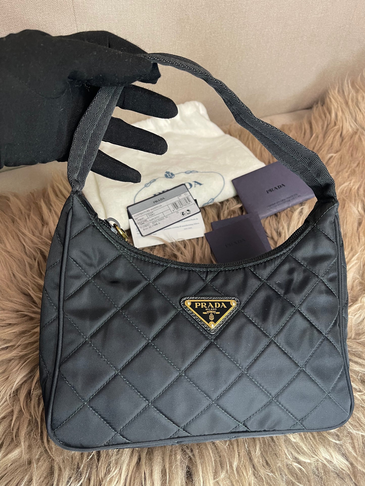 BIG DROP!! Preloved Prada Re-Edition Quilted Nylon Bag – Black
