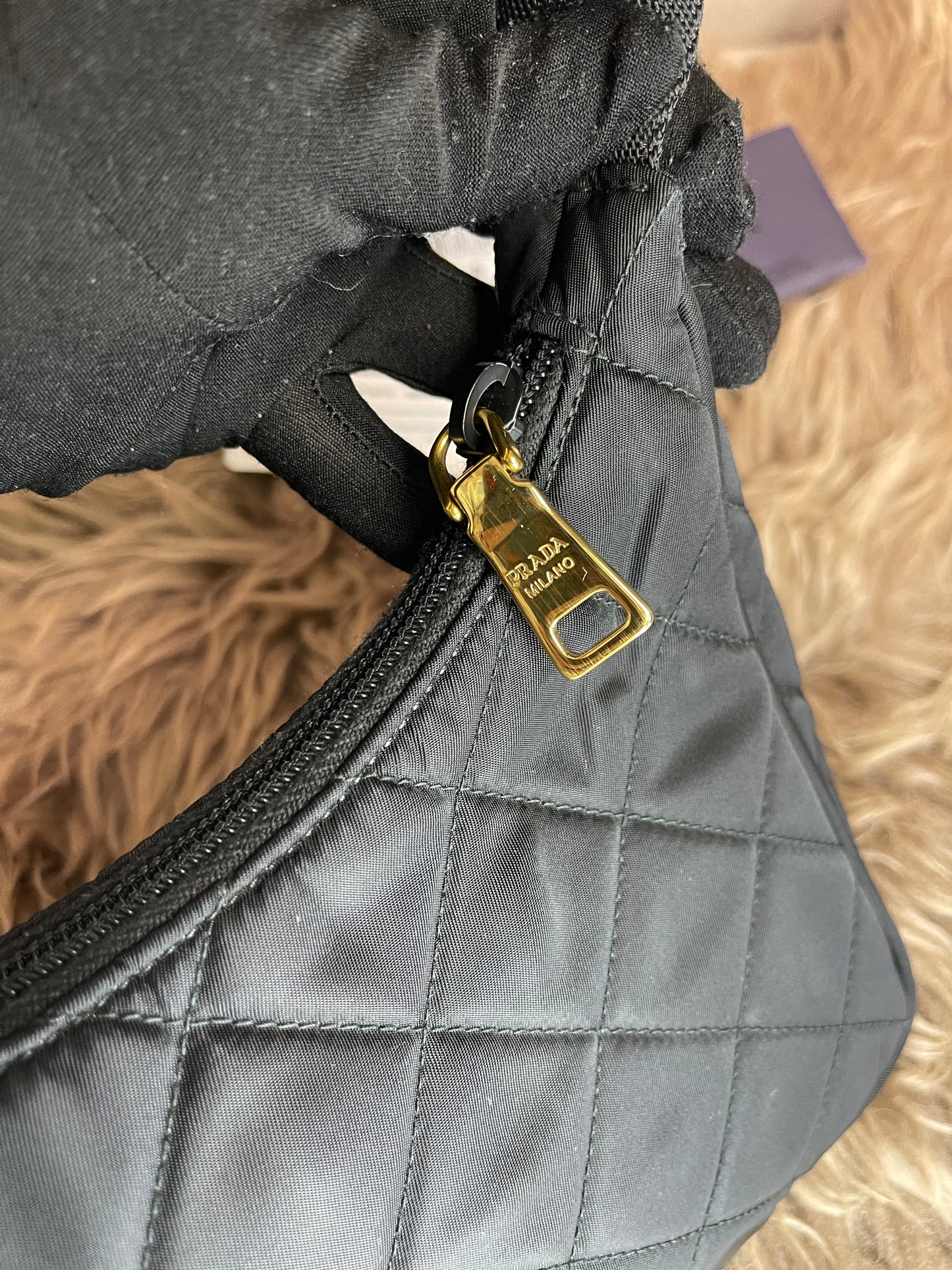 BIG DROP!! Preloved Prada Re-Edition Quilted Nylon Bag – Black