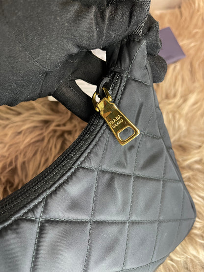 BIG DROP!! Preloved Prada Re-Edition Quilted Nylon Bag – Black