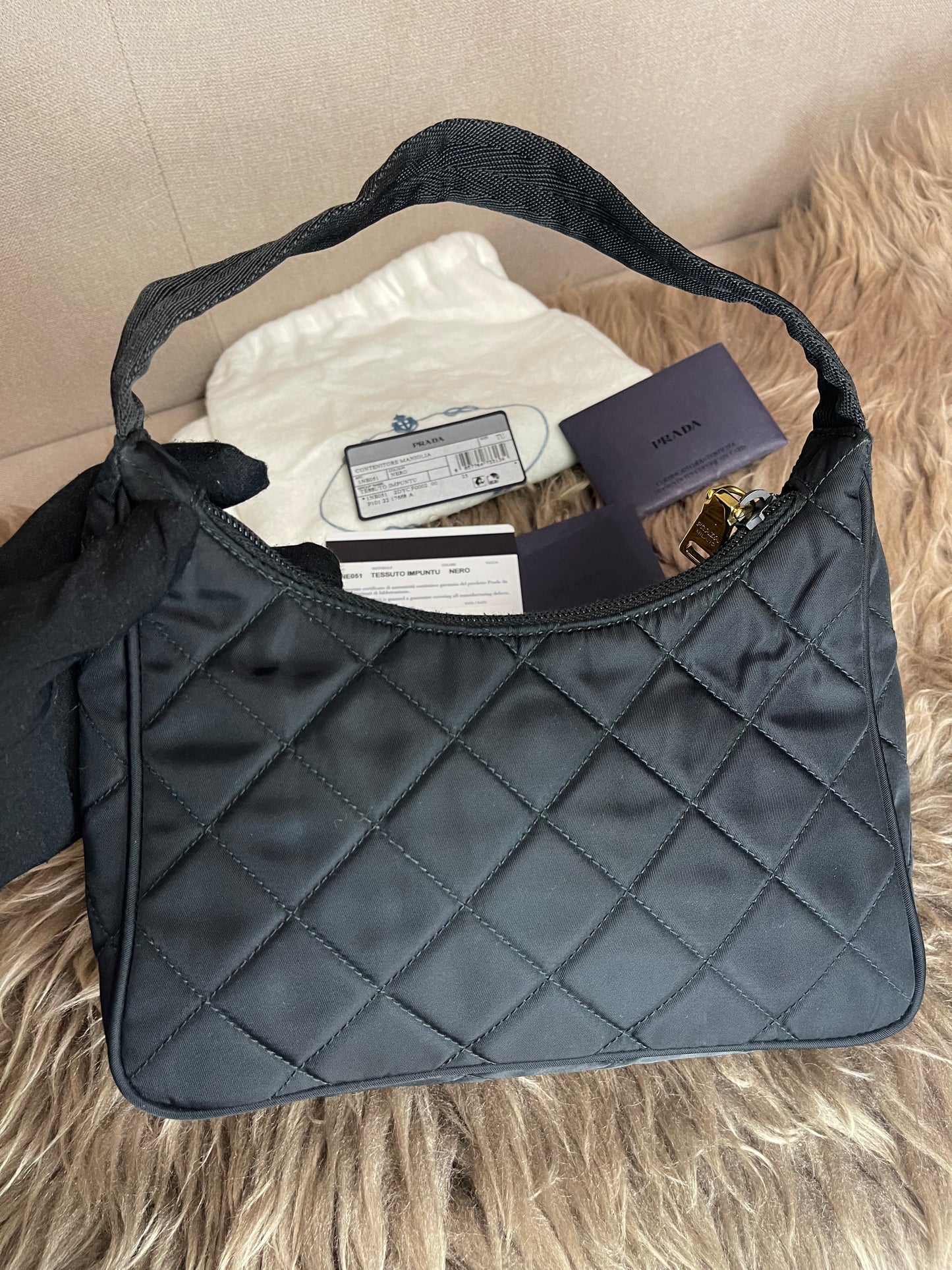 BIG DROP!! Preloved Prada Re-Edition Quilted Nylon Bag – Black