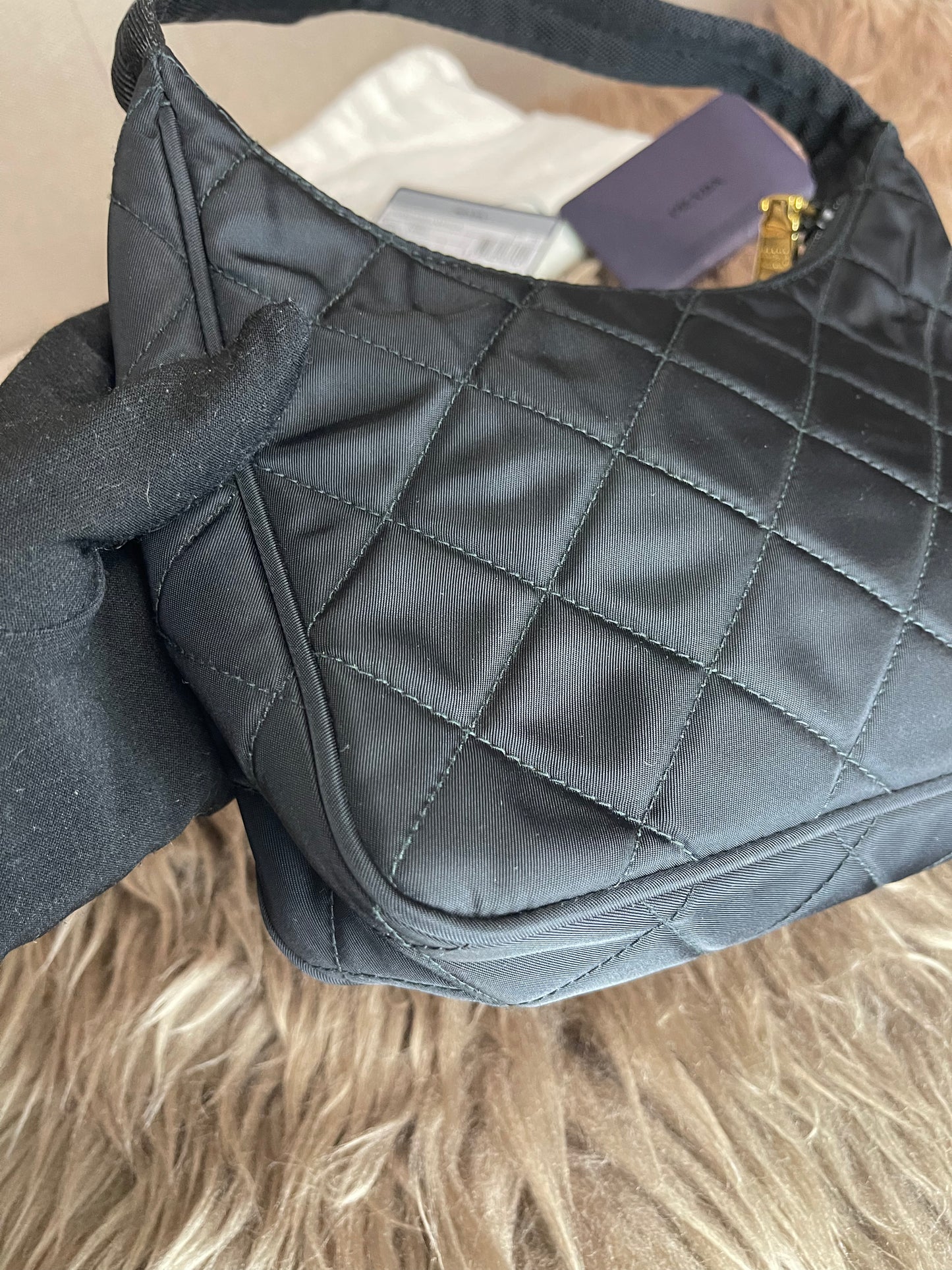 BIG DROP!! Preloved Prada Re-Edition Quilted Nylon Bag – Black
