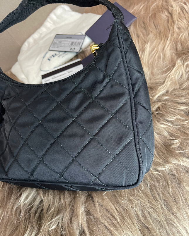 BIG DROP!! Preloved Prada Re-Edition Quilted Nylon Bag – Black