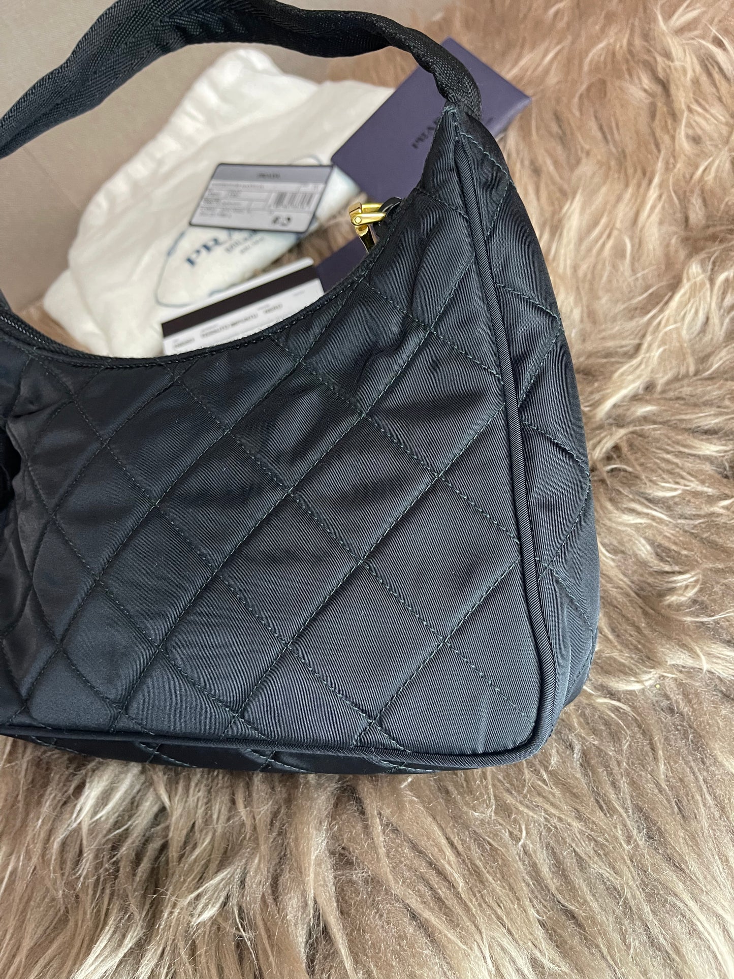 BIG DROP!! Preloved Prada Re-Edition Quilted Nylon Bag – Black