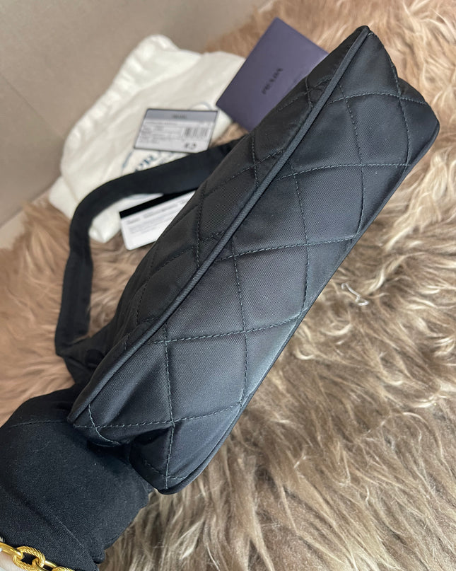 BIG DROP!! Preloved Prada Re-Edition Quilted Nylon Bag – Black
