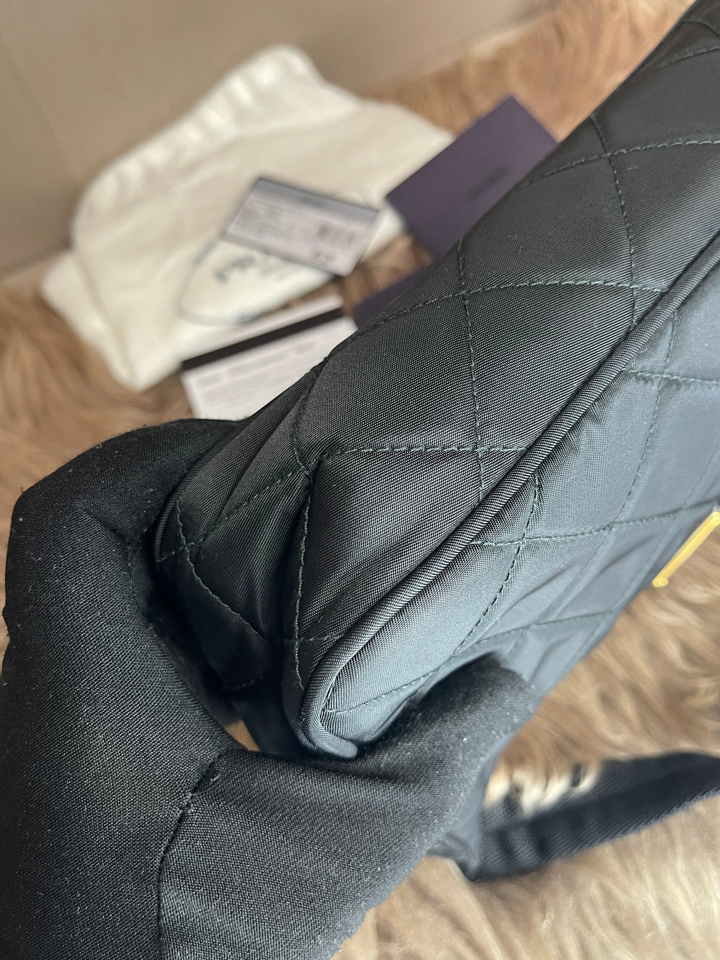 BIG DROP!! Preloved Prada Re-Edition Quilted Nylon Bag – Black