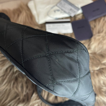 BIG DROP!! Preloved Prada Re-Edition Quilted Nylon Bag – Black