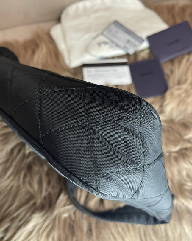 BIG DROP!! Preloved Prada Re-Edition Quilted Nylon Bag – Black