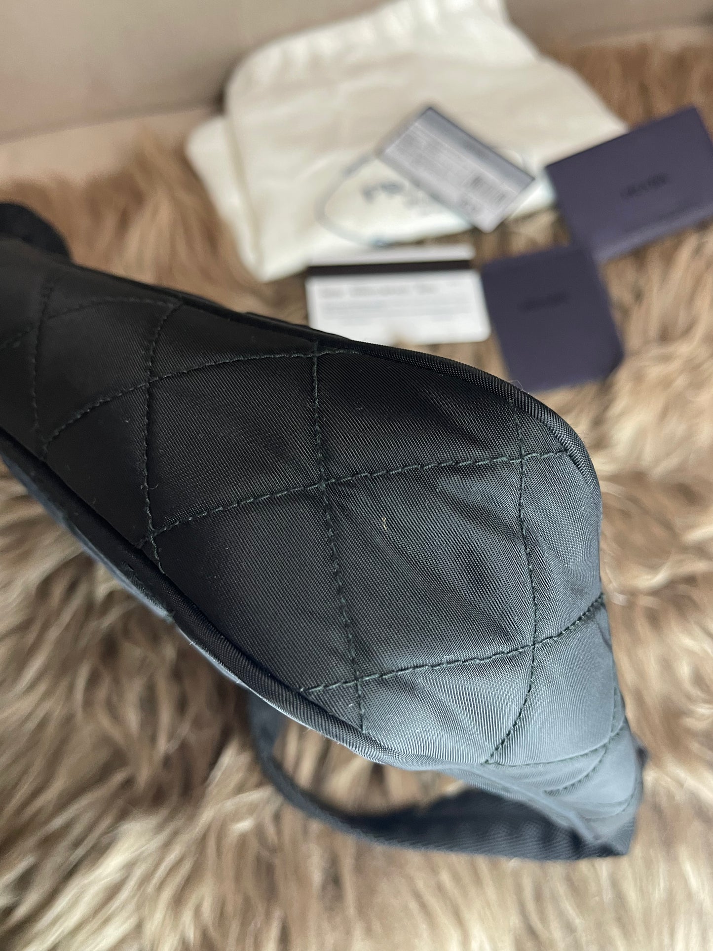 BIG DROP!! Preloved Prada Re-Edition Quilted Nylon Bag – Black
