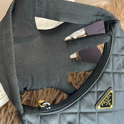 BIG DROP!! Preloved Prada Re-Edition Quilted Nylon Bag – Black