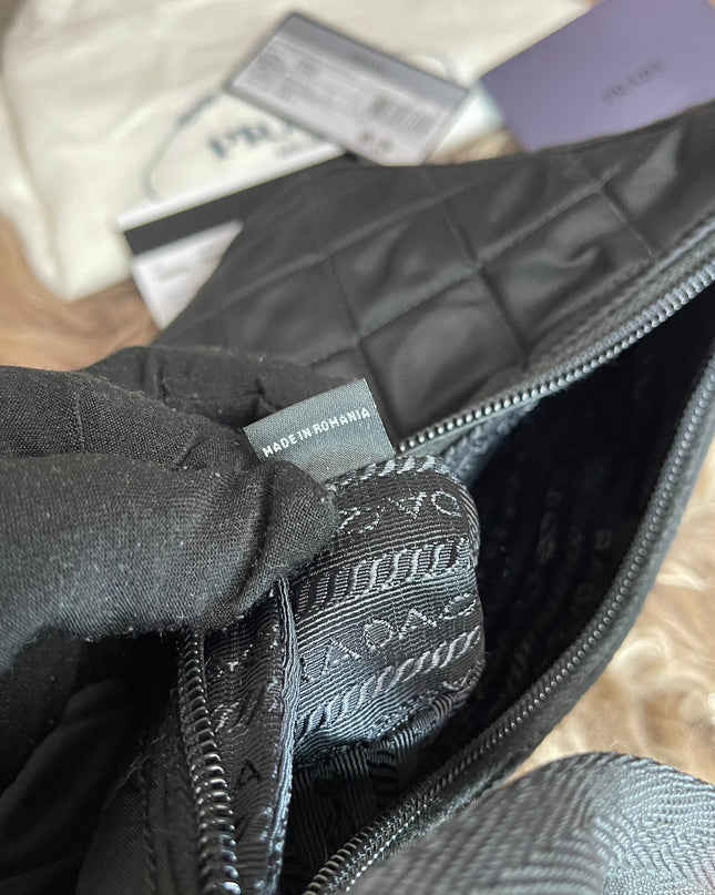 BIG DROP!! Preloved Prada Re-Edition Quilted Nylon Bag – Black