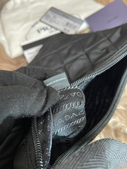 BIG DROP!! Preloved Prada Re-Edition Quilted Nylon Bag – Black