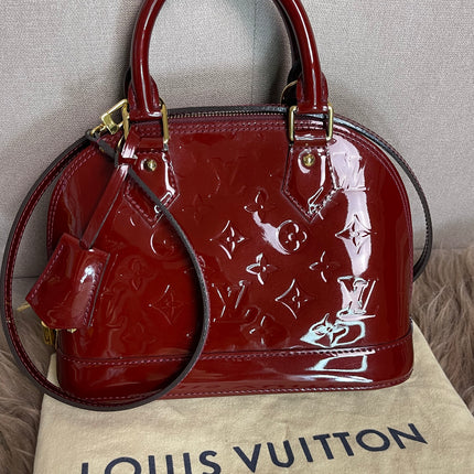 Preloved Louis Vuitton Vernis Alma BB – Red