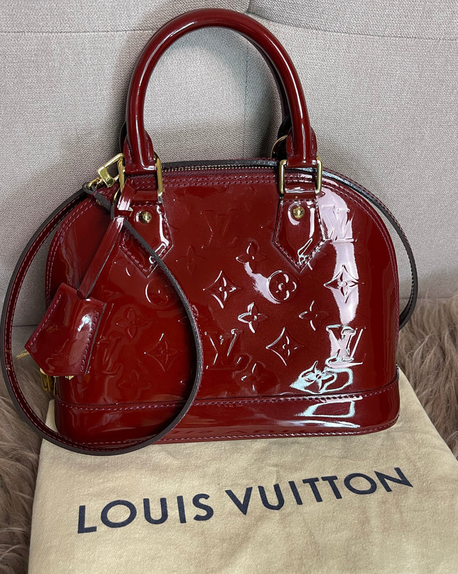 Preloved Louis Vuitton Vernis Alma BB – Red