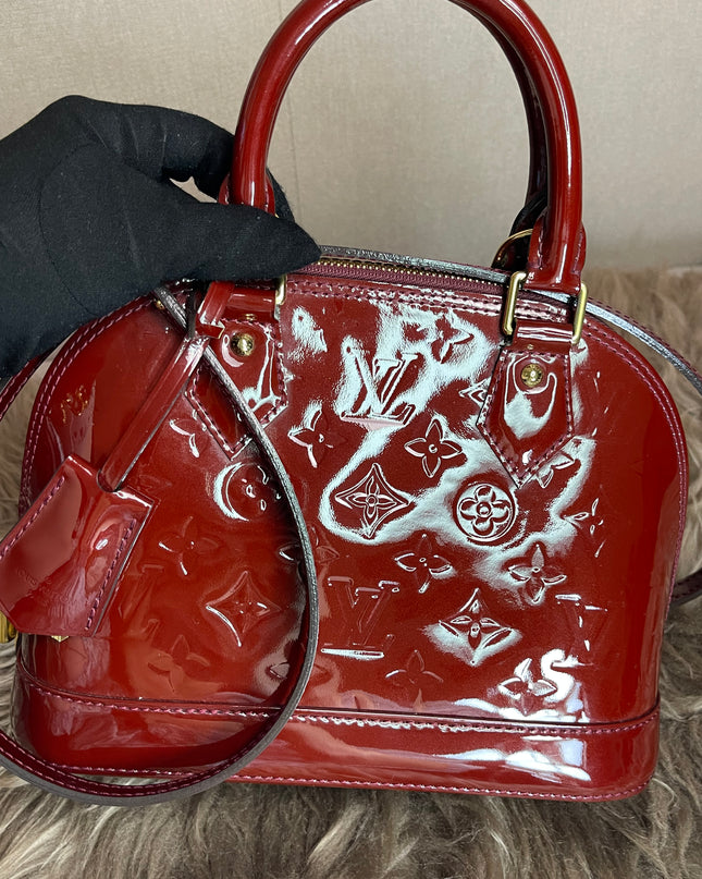 Preloved Louis Vuitton Vernis Alma BB – Red