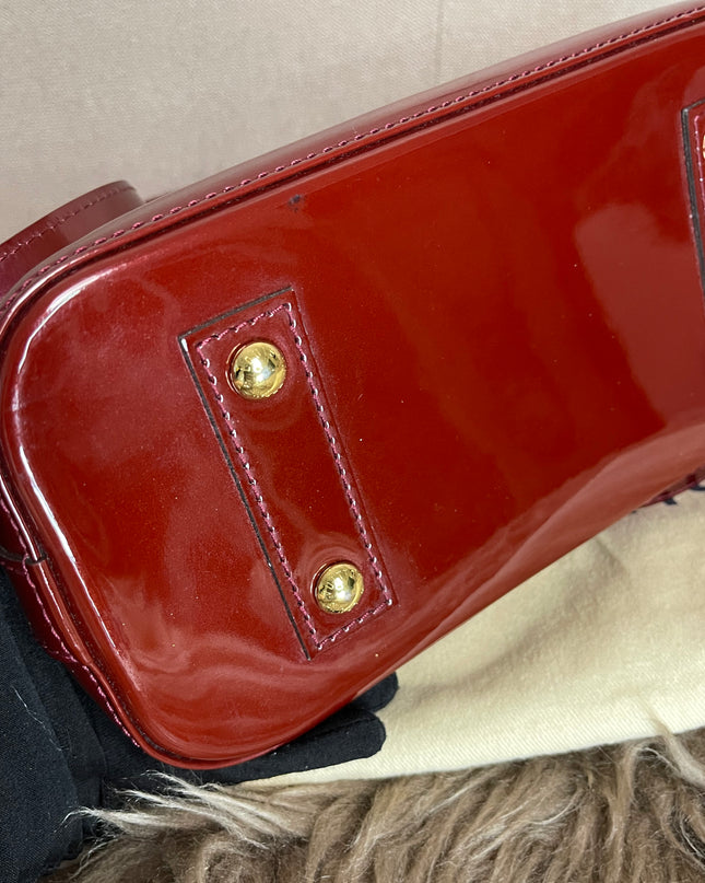 Preloved Louis Vuitton Vernis Alma BB – Red
