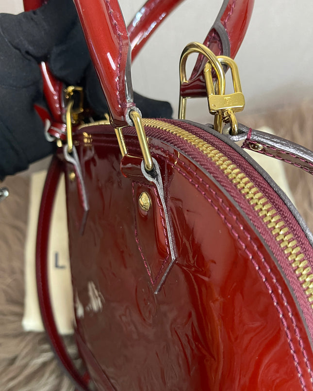 Preloved Louis Vuitton Vernis Alma BB – Red