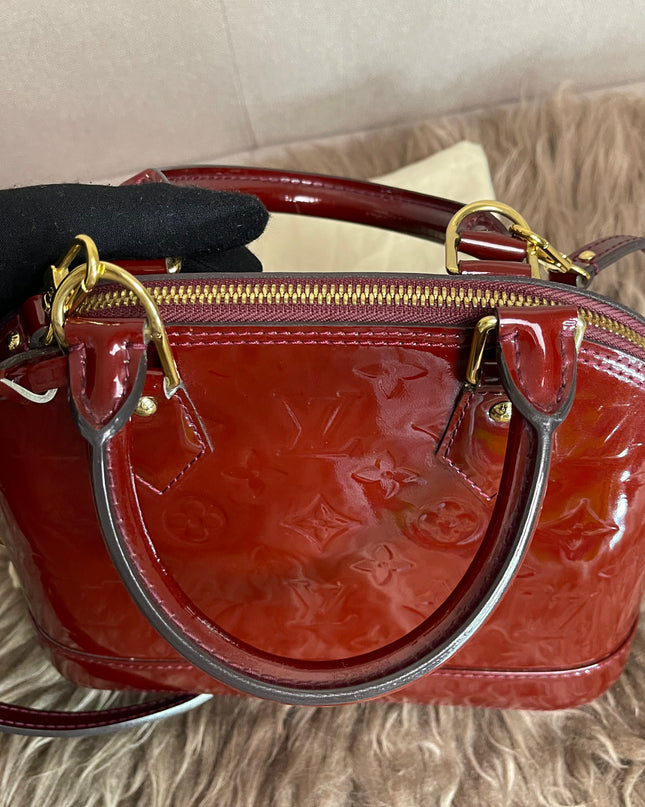 Preloved Louis Vuitton Vernis Alma BB – Red
