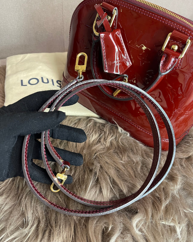Preloved Louis Vuitton Vernis Alma BB – Red