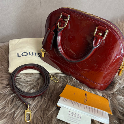 Preloved Louis Vuitton Vernis Alma BB – Red