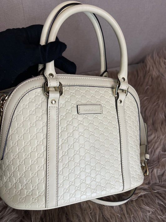 Preloved Gucci Mini Dome (Alma-style) Bag – Ivory