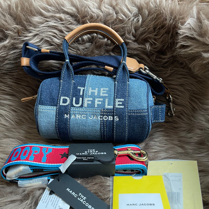 Prelove MARC JACOBS The Mini Duffle Bag in Denim w/extra Unused Strap