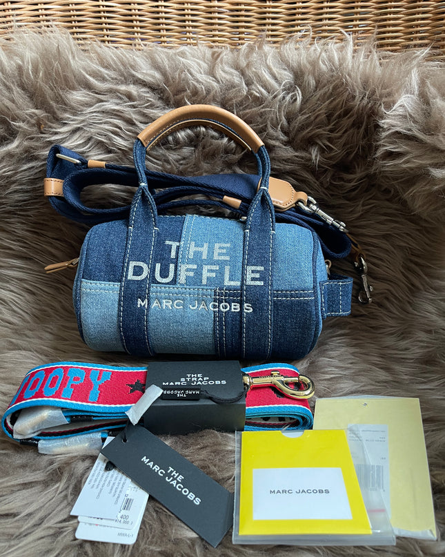 Prelove MARC JACOBS The Mini Duffle Bag in Denim w/extra Unused Strap