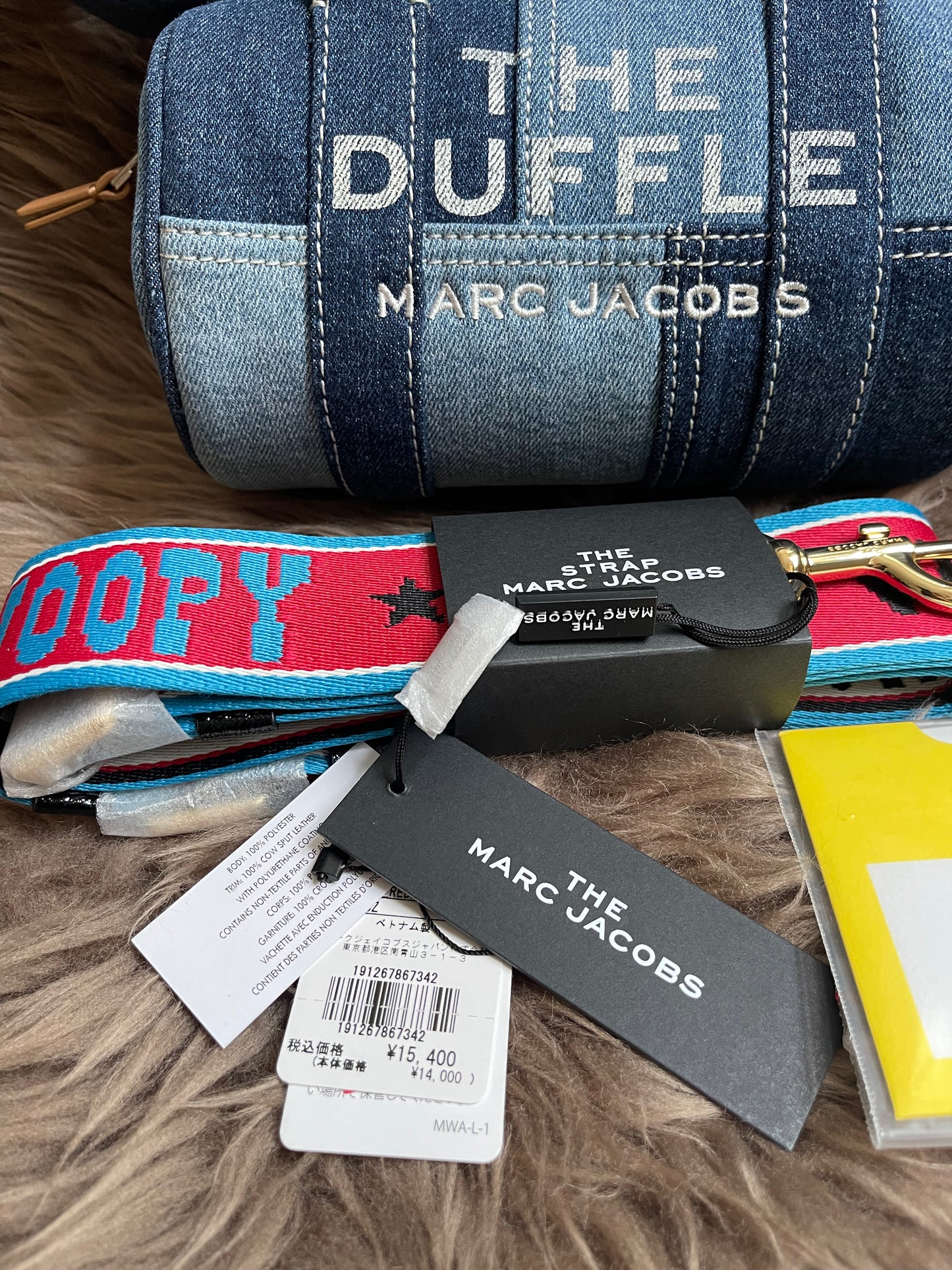 Prelove MARC JACOBS The Mini Duffle Bag in Denim w/extra Unused Strap