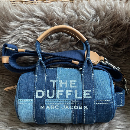 Prelove MARC JACOBS The Mini Duffle Bag in Denim w/extra Unused Strap