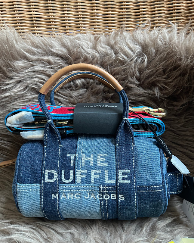 Prelove MARC JACOBS The Mini Duffle Bag in Denim w/extra Unused Strap