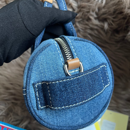 Prelove MARC JACOBS The Mini Duffle Bag in Denim w/extra Unused Strap