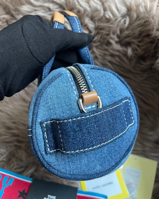 Prelove MARC JACOBS The Mini Duffle Bag in Denim w/extra Unused Strap