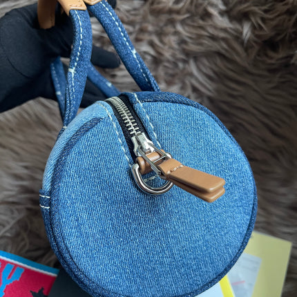 Prelove MARC JACOBS The Mini Duffle Bag in Denim w/extra Unused Strap