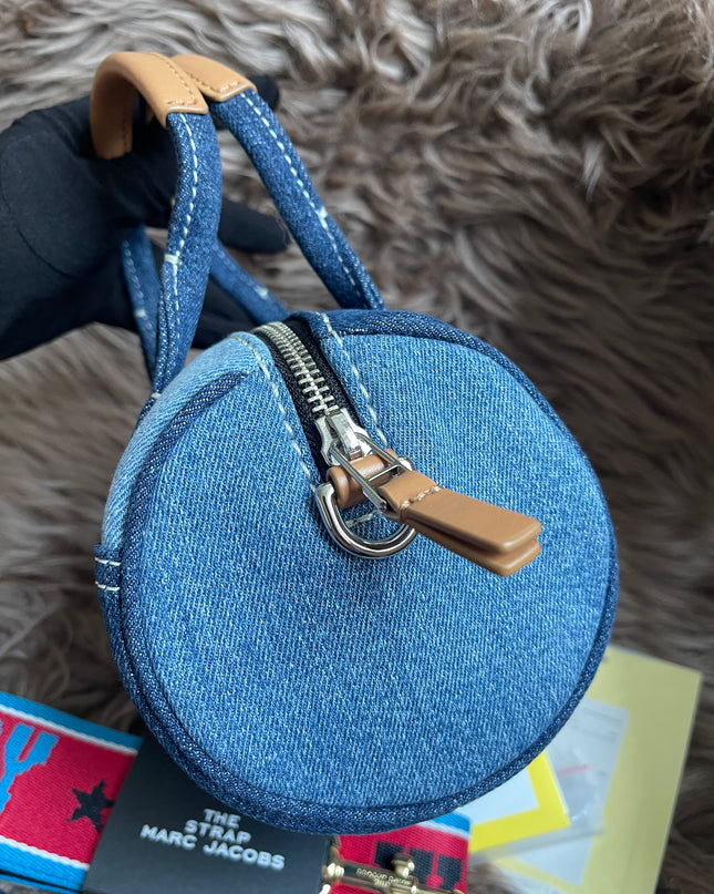 Prelove MARC JACOBS The Mini Duffle Bag in Denim w/extra Unused Strap