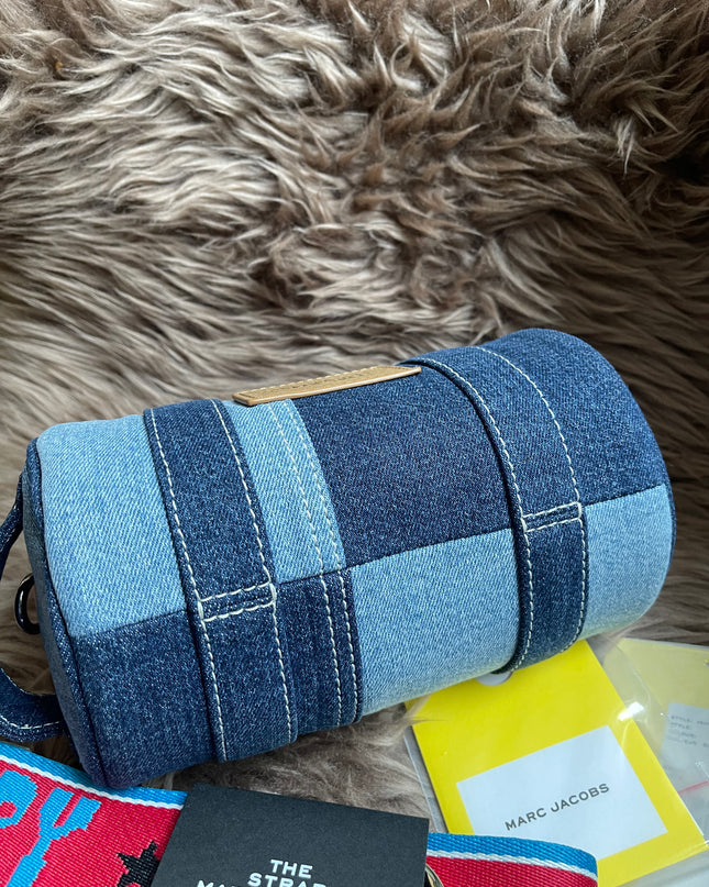 Prelove MARC JACOBS The Mini Duffle Bag in Denim w/extra Unused Strap