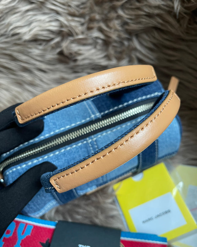 Prelove MARC JACOBS The Mini Duffle Bag in Denim w/extra Unused Strap