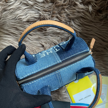 Prelove MARC JACOBS The Mini Duffle Bag in Denim w/extra Unused Strap