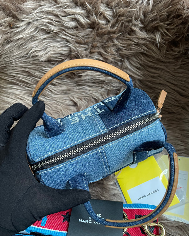 Prelove MARC JACOBS The Mini Duffle Bag in Denim w/extra Unused Strap