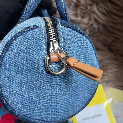 Prelove MARC JACOBS The Mini Duffle Bag in Denim w/extra Unused Strap