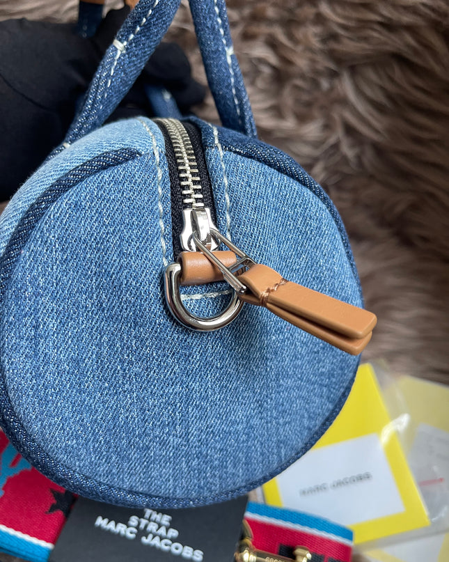 Prelove MARC JACOBS The Mini Duffle Bag in Denim w/extra Unused Strap