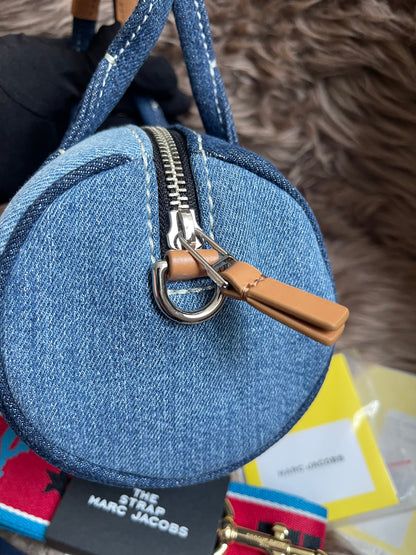 Prelove MARC JACOBS The Mini Duffle Bag in Denim w/extra Unused Strap