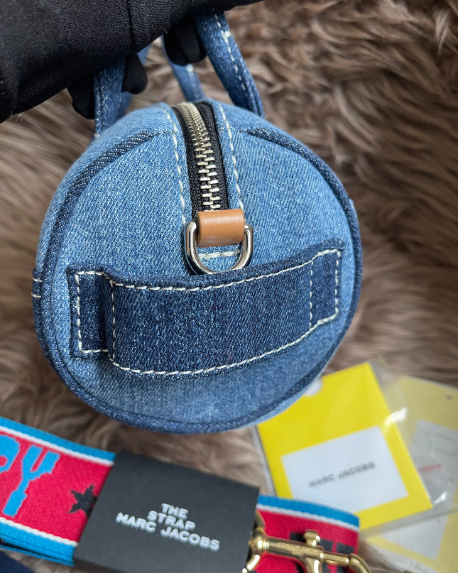 Prelove MARC JACOBS The Mini Duffle Bag in Denim w/extra Unused Strap