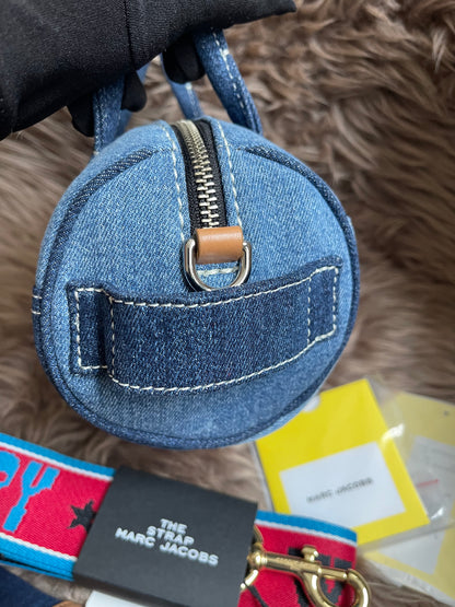 Prelove MARC JACOBS The Mini Duffle Bag in Denim w/extra Unused Strap