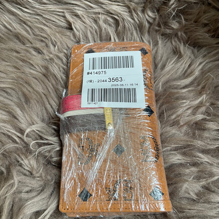 Preloved MCM Leather Wallet Pink Stripes