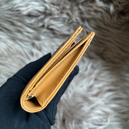 Preloved MCM Leather Wallet Pink Stripes