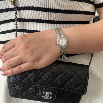 Preloved Authentic Omega Mother Of Pearl Stainless Steel Diamond Constellation