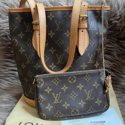Preloved Louis Vuitton Petit Bucket Bag w/pouch