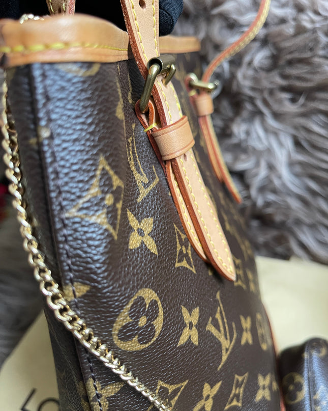 Preloved Louis Vuitton Petit Bucket Bag w/pouch