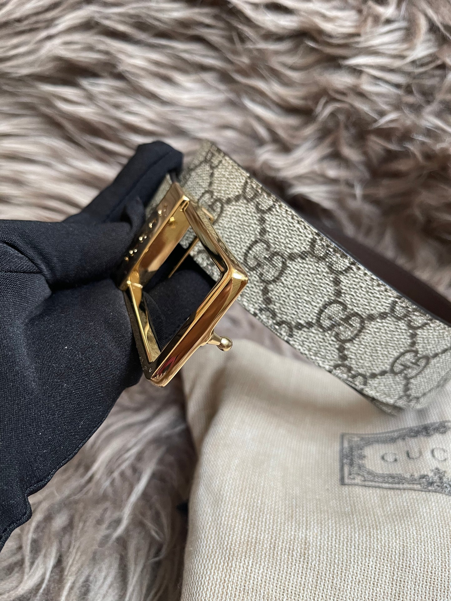 Preloved Gucci GG Supreme canvas belt 42"